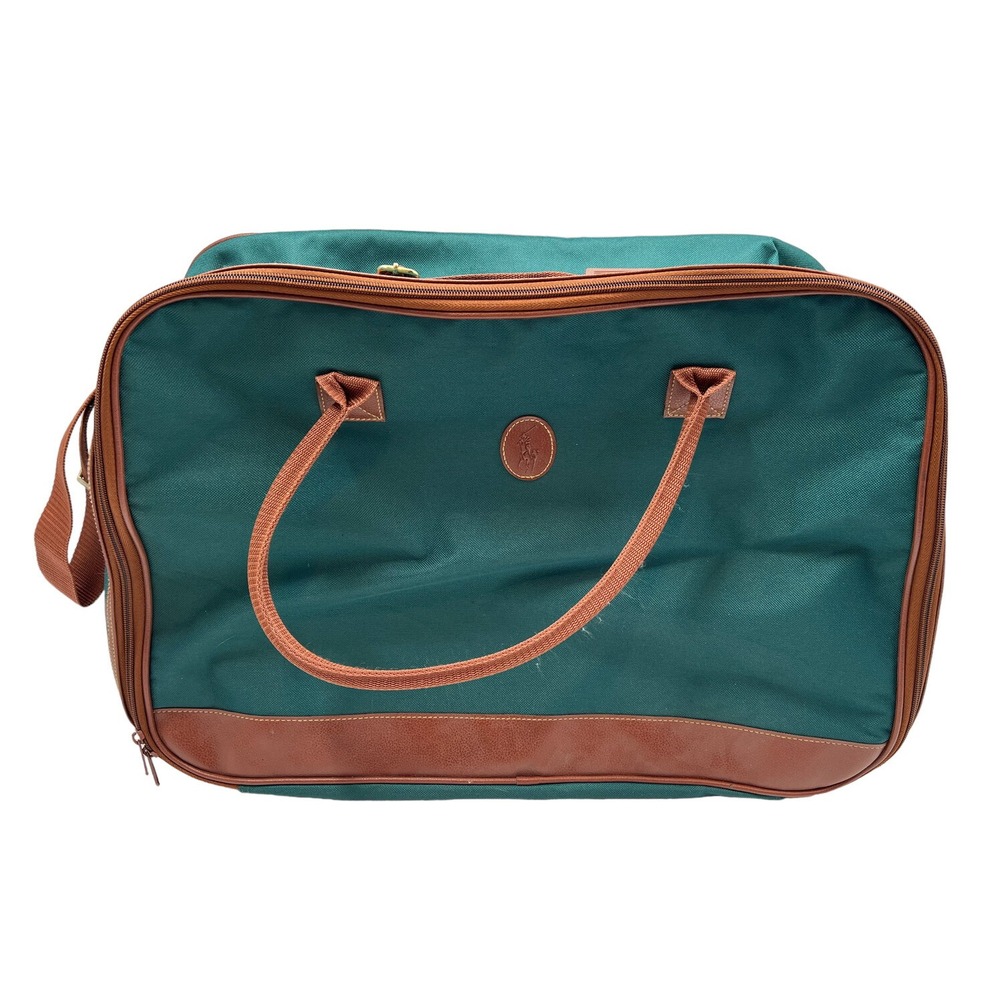 Vintage Polo Travel Bag Ralph Lauren Weekender  Strap Green